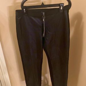 Black leather legging